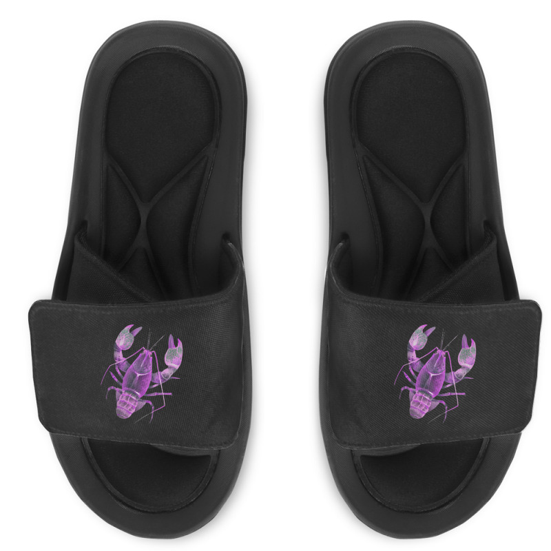 Aqua Purple Colored Lobster Slide Sandal | Artistshot