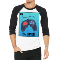 El Gamer Video Games Funny Mexican Lottery Parody Graphic T Shirt 3/4 Sleeve Shirt | Artistshot