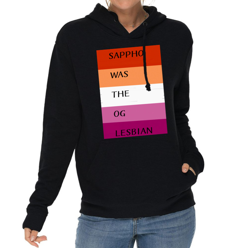 Sappho Was The Og Lesbian Lightweight Hoodie by cm-arts | Artistshot