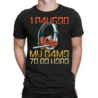 I Paused My Game To Be Here Gamer Headset Leet T-shirt | Artistshot