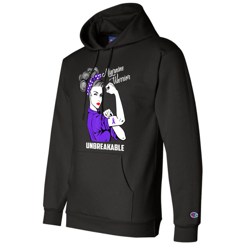 Migraine Warrior Unbreakable Awareness Champion Hoodie | Artistshot