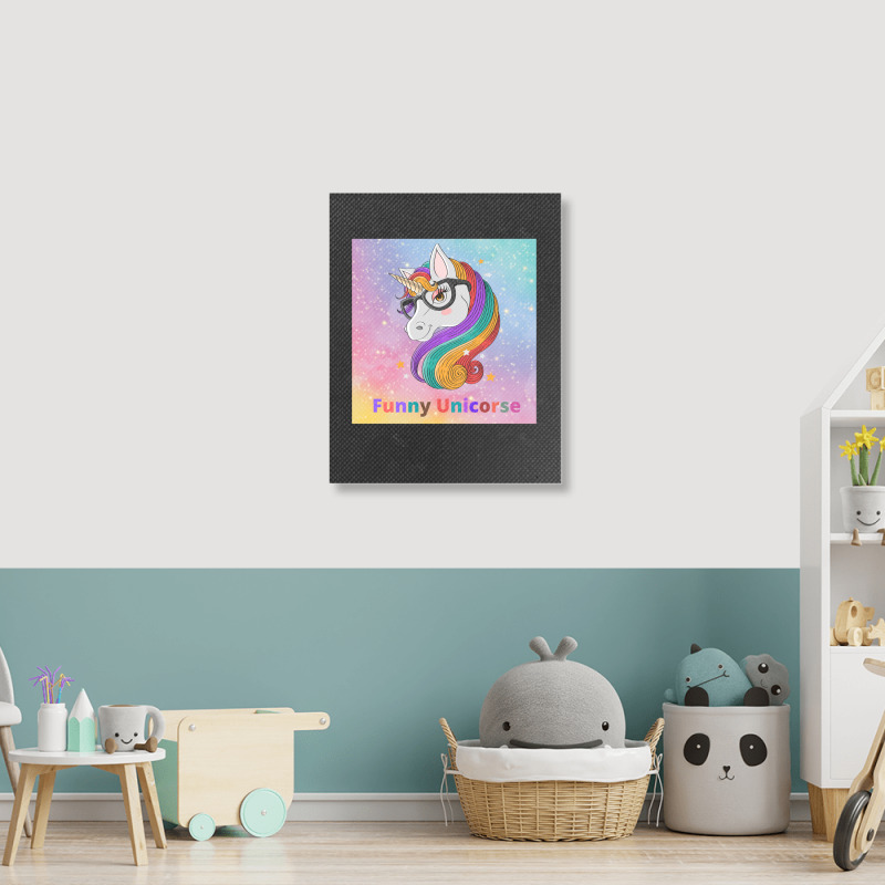 Funny Unicorse Portrait Canvas Print | Artistshot