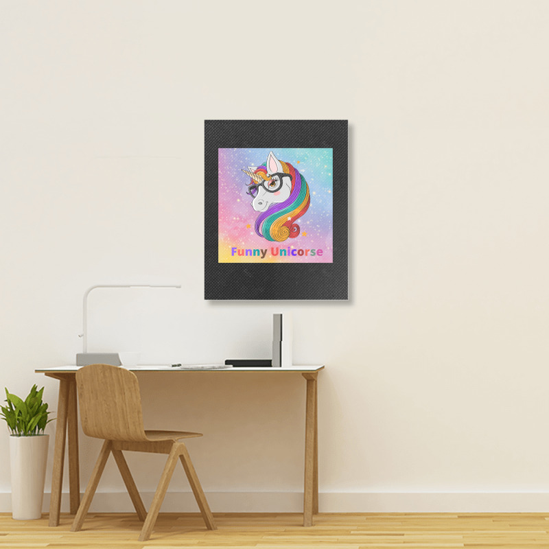 Funny Unicorse Portrait Canvas Print | Artistshot