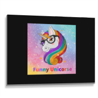 Funny Unicorse Metal Print Horizontal | Artistshot