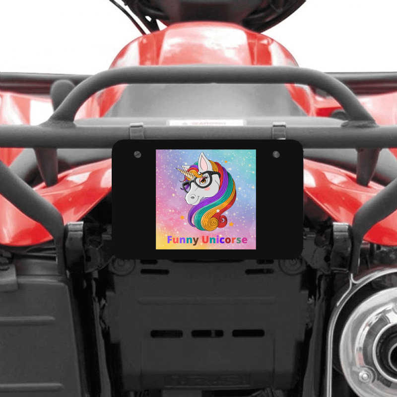 Funny Unicorse Atv License Plate | Artistshot