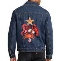 Crustaceancore Christmas, Crab Lobster, Crustaceancore Vintage, Ocean  Men Denim Jacket | Artistshot