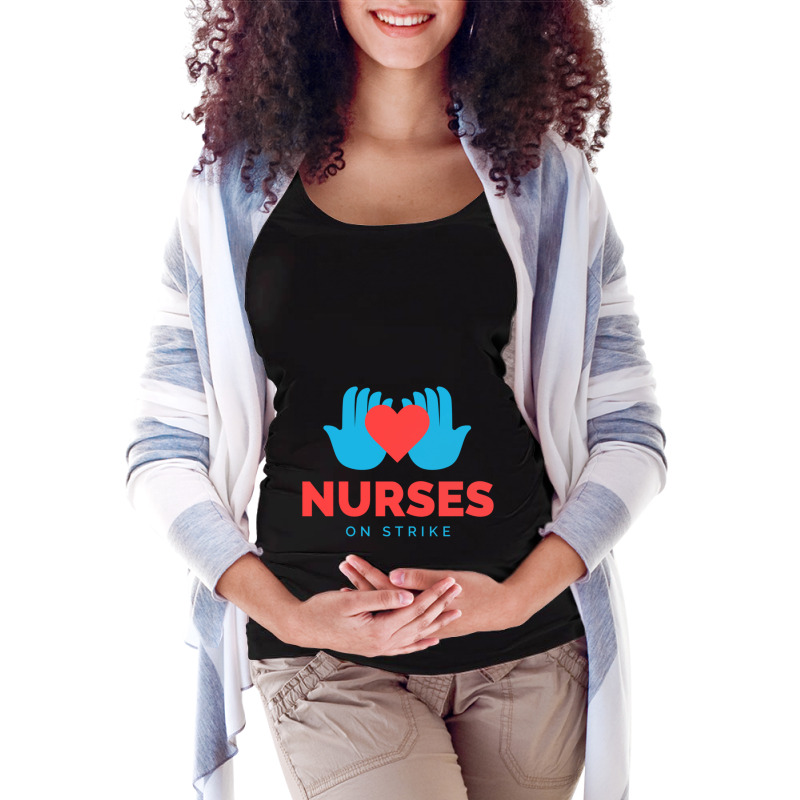 Nurses On Strike  (10) Maternity Scoop Neck T-shirt by cm-arts | Artistshot