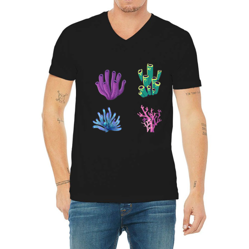 Crustaceancore Coral  Pack V-neck Tee | Artistshot