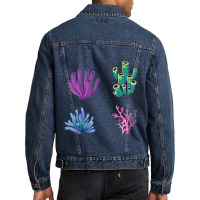 Crustaceancore Coral  Pack Men Denim Jacket | Artistshot