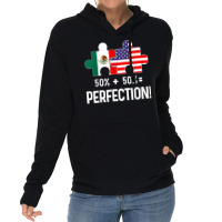 Half American Half Mexican Flag Combined Map Mexico Usa T Shirt Lightweight Hoodie | Artistshot