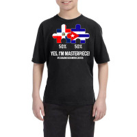 Half Cuban Half Dominican Flag Map Combined Cuba Rd T Shirt Youth Tee | Artistshot