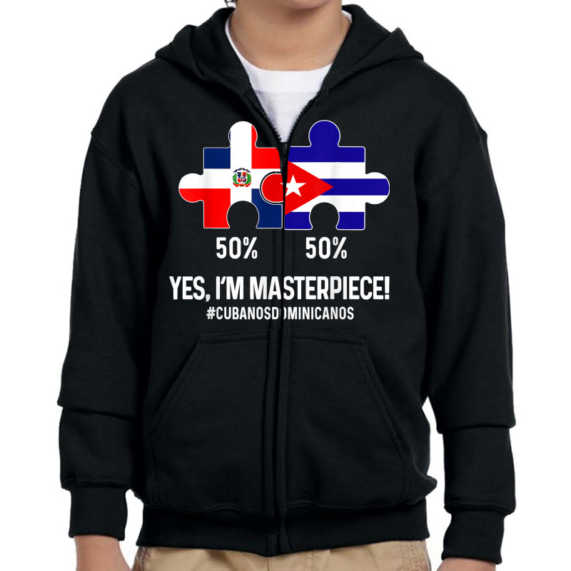 Half Cuban Half Dominican Flag Map Combined Cuba Rd T Shirt Youth Zipper Hoodie by cm-arts | Artistshot