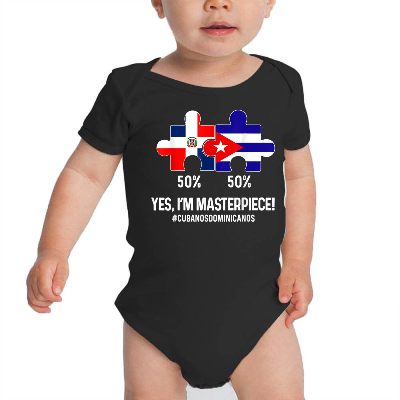 Half Cuban Half Dominican Flag Map Combined Cuba Rd T Shirt Baby Bodysuit by cm-arts | Artistshot