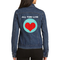 All Time Low Future Hearts Ladies Denim Jacket | Artistshot