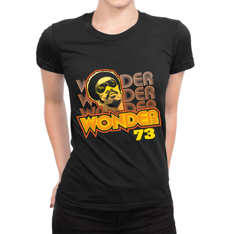 Stevie Wonder 73 Ladies Fitted T-Shirt by cm-arts | Artistshot