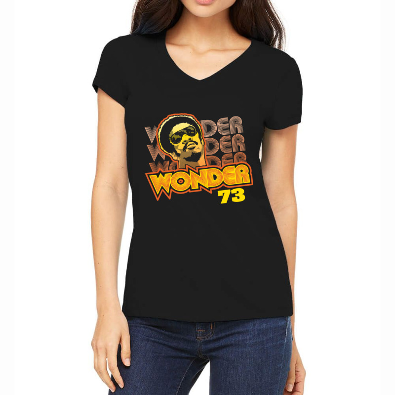 Stevie Wonder 73 Women's V-Neck T-Shirt by cm-arts | Artistshot