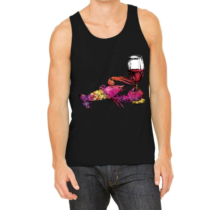 Crustaceancore Lobster With Wine Glass Tank Top | Artistshot