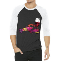 Crustaceancore Lobster With Wine Glass 3/4 Sleeve Shirt | Artistshot