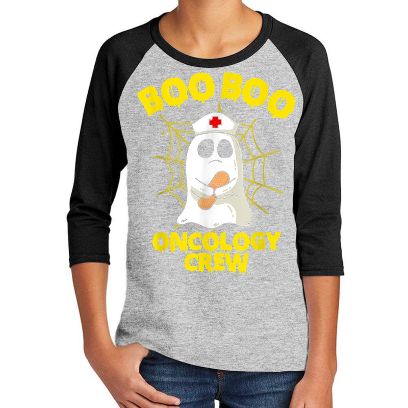 Halloween Costume Oncology Nurse Boo Boo Crew Shirt Youth 3/4 Sleeve by Orchid | Artistshot