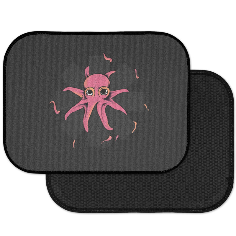 Red Octopus Vintage Rear Car Mat | Artistshot