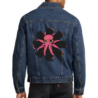 Red Octopus Vintage Men Denim Jacket | Artistshot