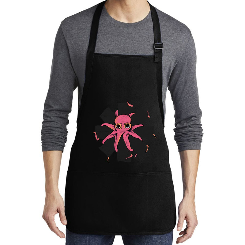 Red Octopus Vintage Medium-length Apron | Artistshot