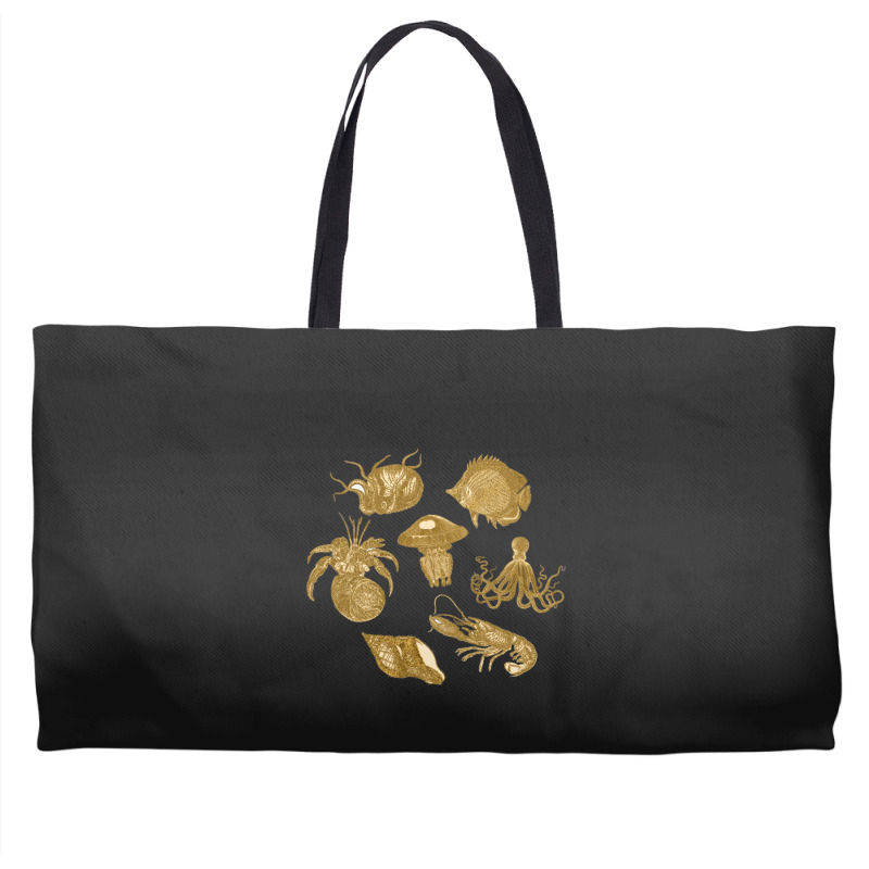 Golden Crustaceancore Weekender Totes | Artistshot