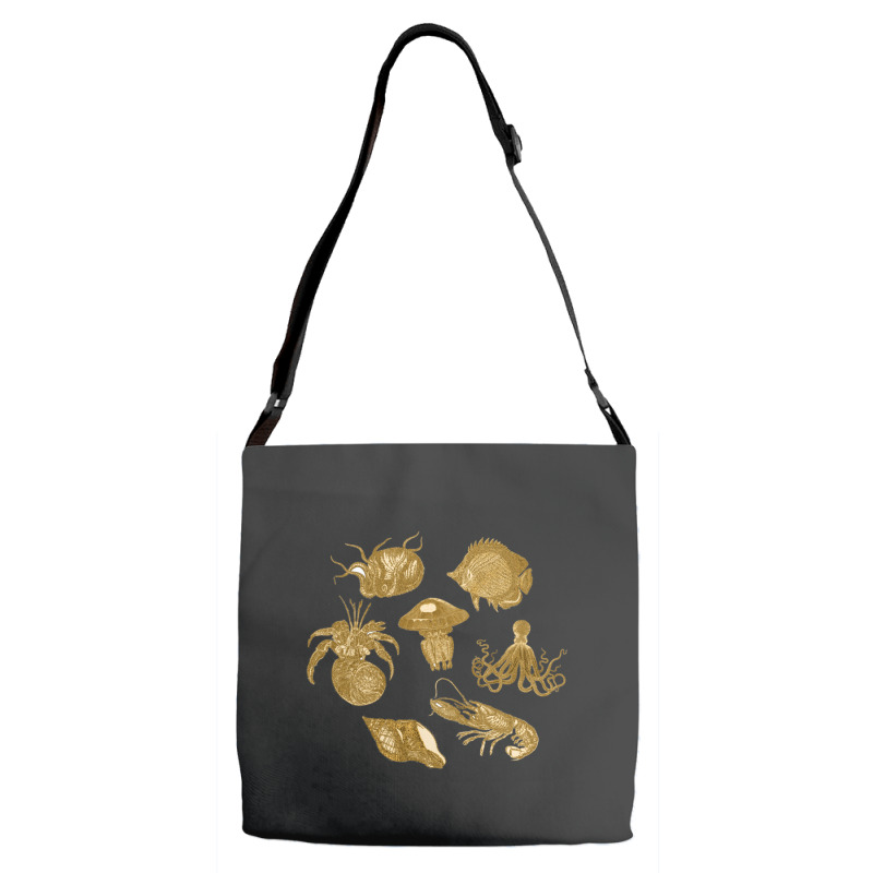 Golden Crustaceancore Adjustable Strap Totes | Artistshot