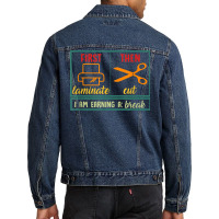 First Laminate Then Cut Funny Aba Sped Teacher Behavior Tech T Shirt Men Denim Jacket | Artistshot