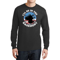 Ill Be In The Basement Drummer Usa Flag Retro Long Sleeve Shirts | Artistshot