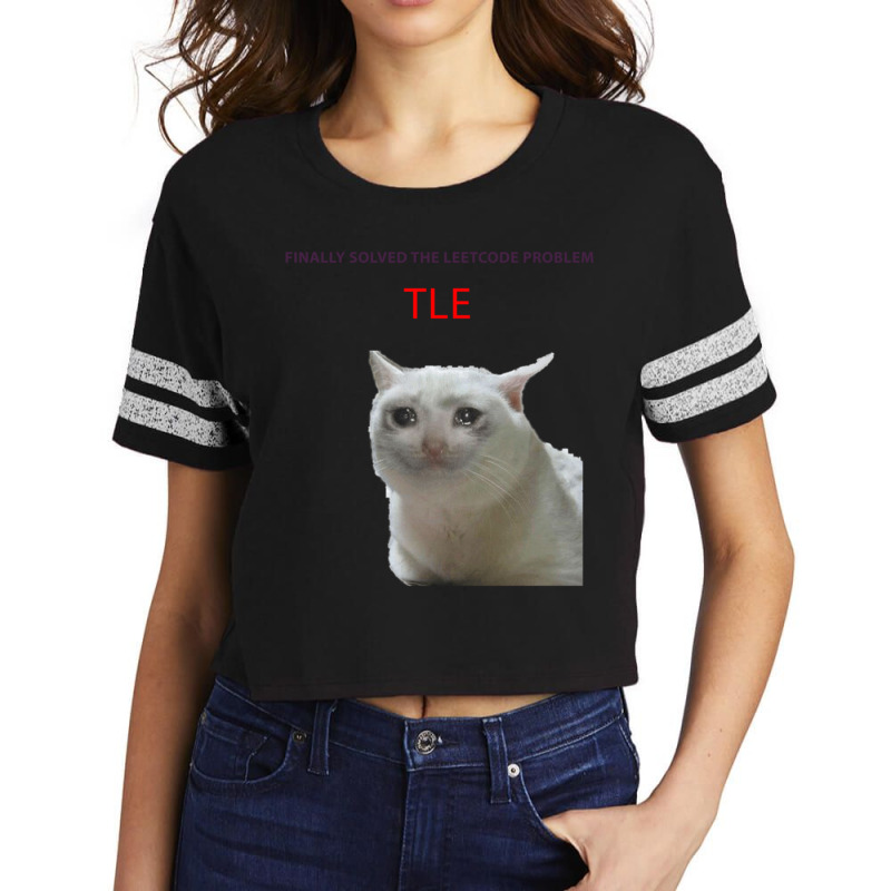 Leetcode Problem Crying Cat Meme Scorecard Crop Tee by KEITHSHAPIRO | Artistshot