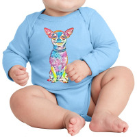 Chihuahua Spiked Collar Long Sleeve Baby Bodysuit | Artistshot