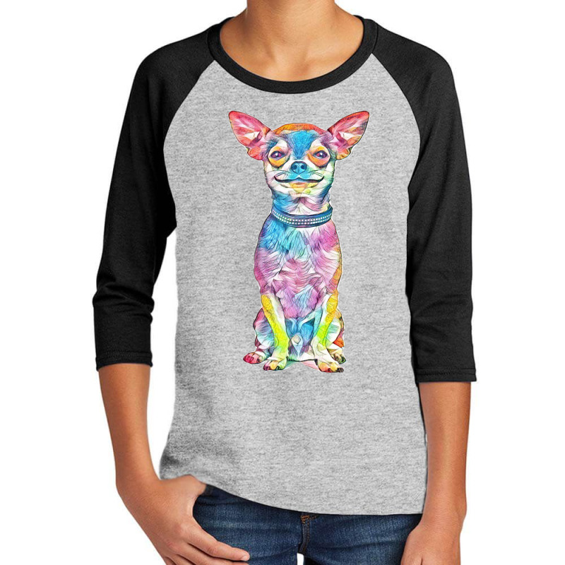 Chihuahua Spiked Collar Youth 3/4 Sleeve by Kemnabi | Artistshot