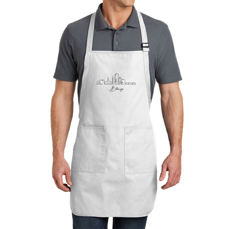 City Skyline Travel Souvenir Tourist Billings Montana T Shirt Full-length Apron | Artistshot