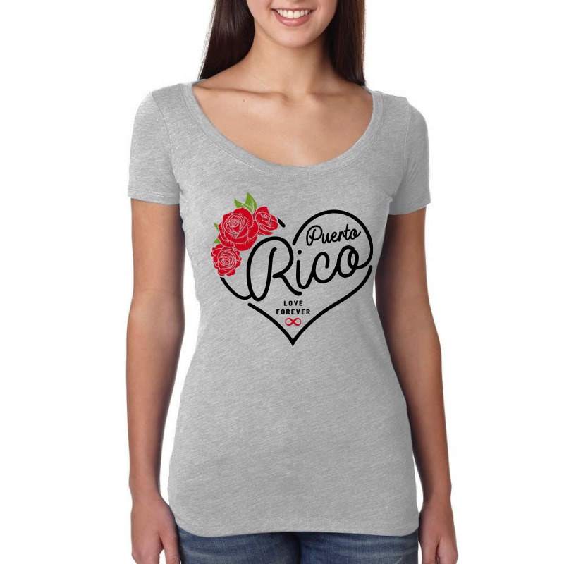 Puerto Rico Love Forever Women's Triblend Scoop T-shirt by honeysuckle | Artistshot