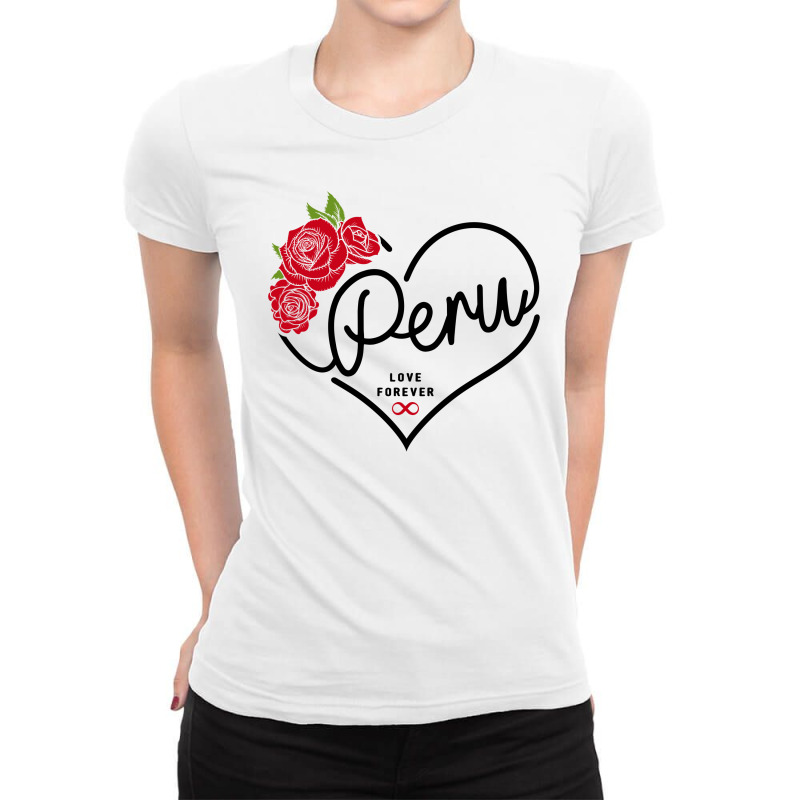 Peru Love Forever Ladies Fitted T-Shirt by honeysuckle | Artistshot