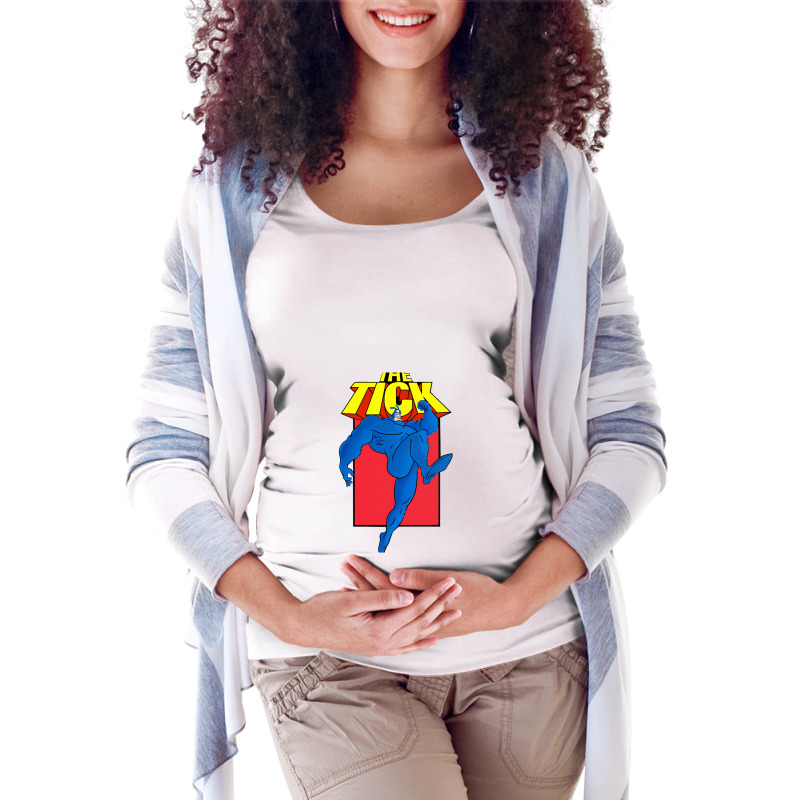 The Tick Cartoon Maternity Scoop Neck T-shirt by lullabellelaart | Artistshot