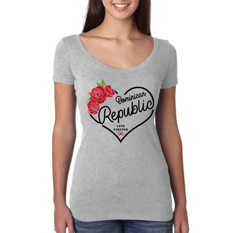 Dominican Republic Love Forever Women's Triblend Scoop T-shirt by honeysuckle | Artistshot