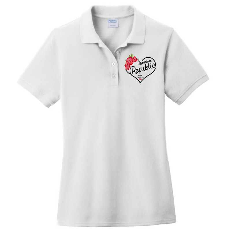 Dominican Republic Love Forever Ladies Polo Shirt by honeysuckle | Artistshot