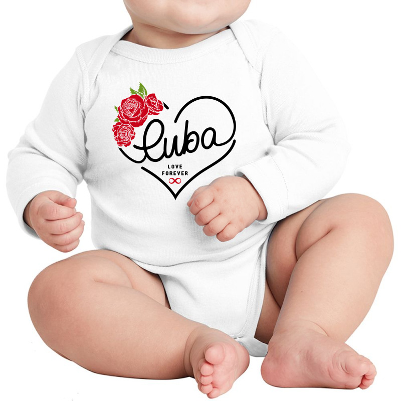 Cuba Love Forever Long Sleeve Baby Bodysuit by honeysuckle | Artistshot