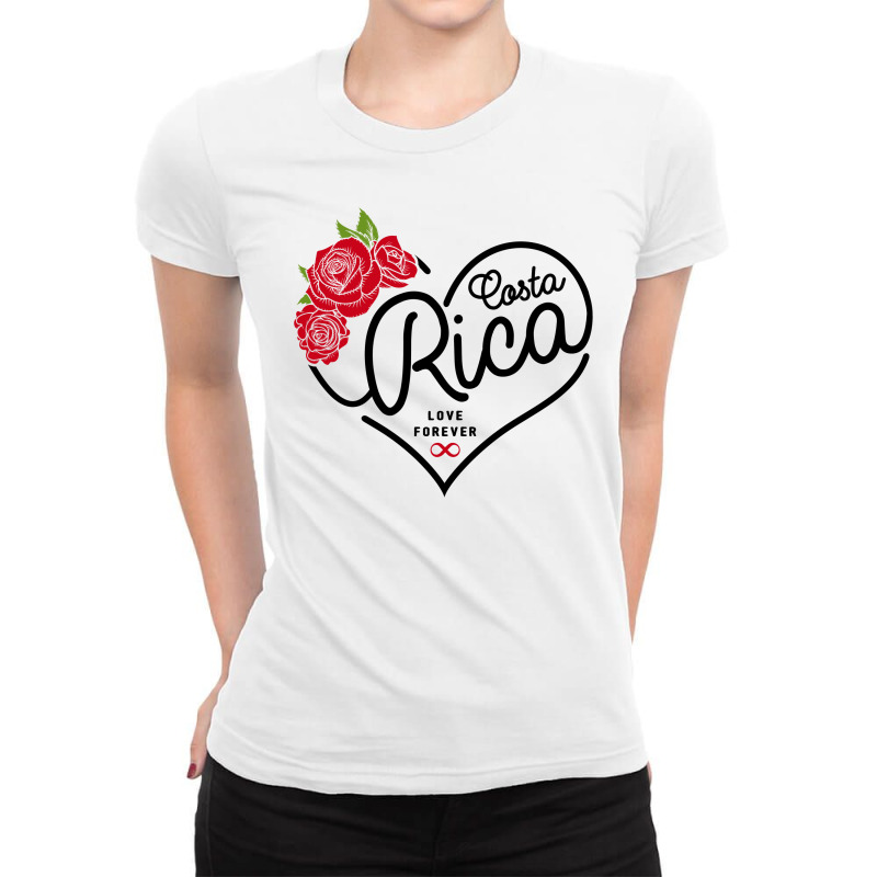 Costa Rica Love Forever Ladies Fitted T-Shirt by honeysuckle | Artistshot