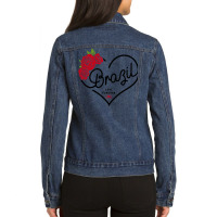 Brazil Love Forever Ladies Denim Jacket | Artistshot