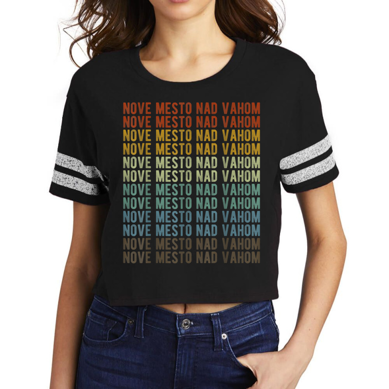 Nove Mesto Nad Vahom City Slovakia Retro Scorecard Crop Tee by Color | Artistshot