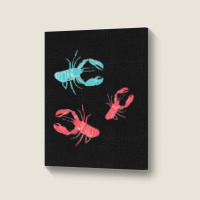 Lobsters Crustacean Core Portrait Canvas Print | Artistshot