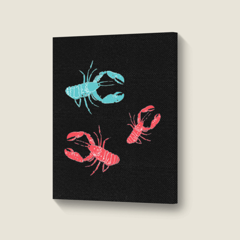 Lobsters Crustacean Core Portrait Canvas Print | Artistshot