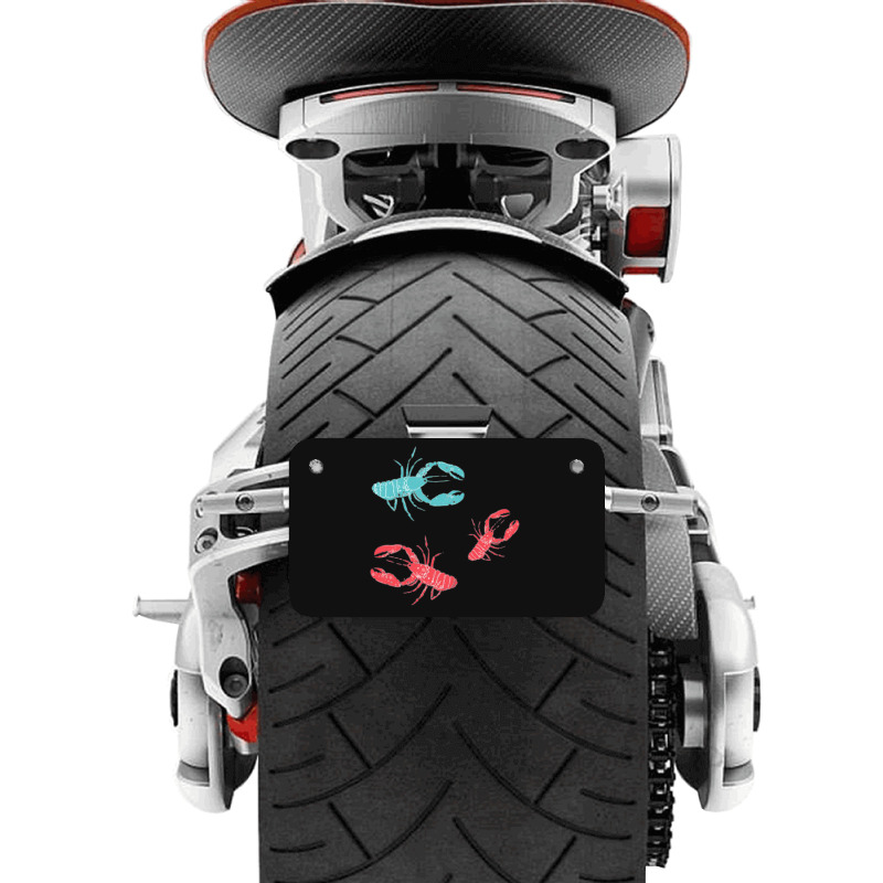 Lobsters Crustacean Core Motorcycle License Plate | Artistshot