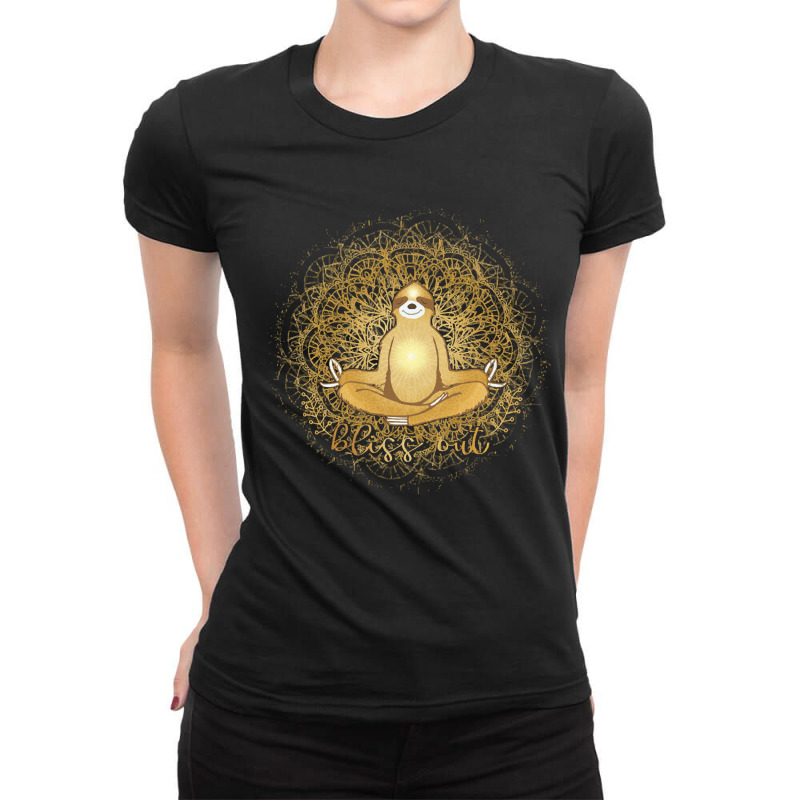 Sloth Meditating Bliss Out, Sloth Meditating, Bliss Out, Sloth Meditat Ladies Fitted T-Shirt by SHOPURT | Artistshot