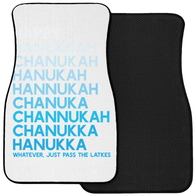 Happy Hanukkah Jewish Holiday Chanukah Menorah Dreidel Front Car Mat | Artistshot