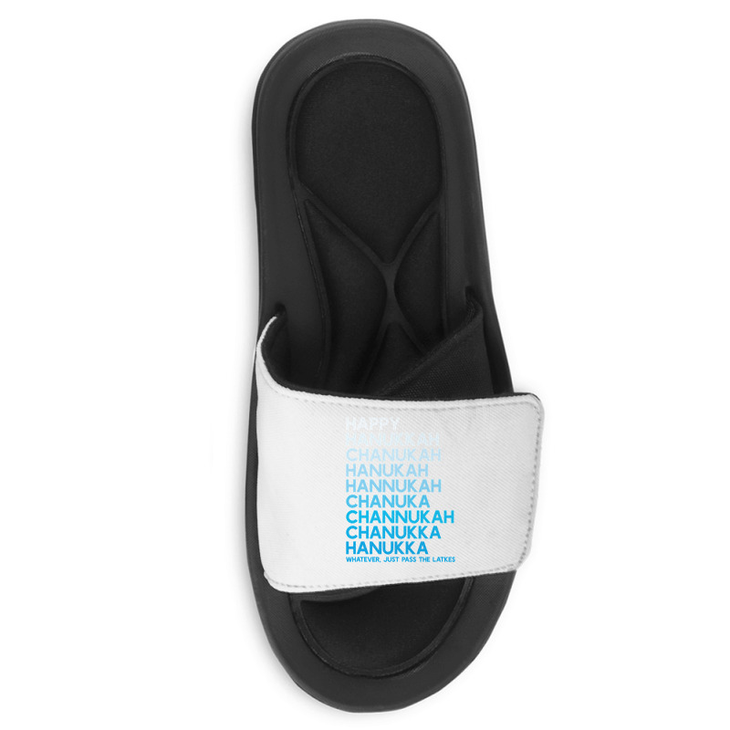 Happy Hanukkah Jewish Holiday Chanukah Menorah Dreidel Slide Sandal | Artistshot