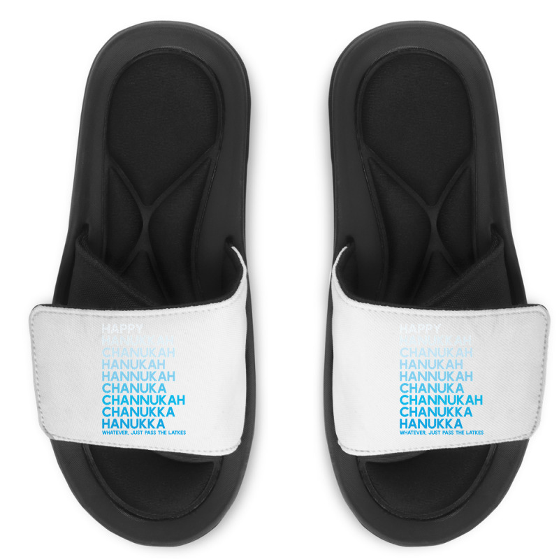 Happy Hanukkah Jewish Holiday Chanukah Menorah Dreidel Slide Sandal | Artistshot